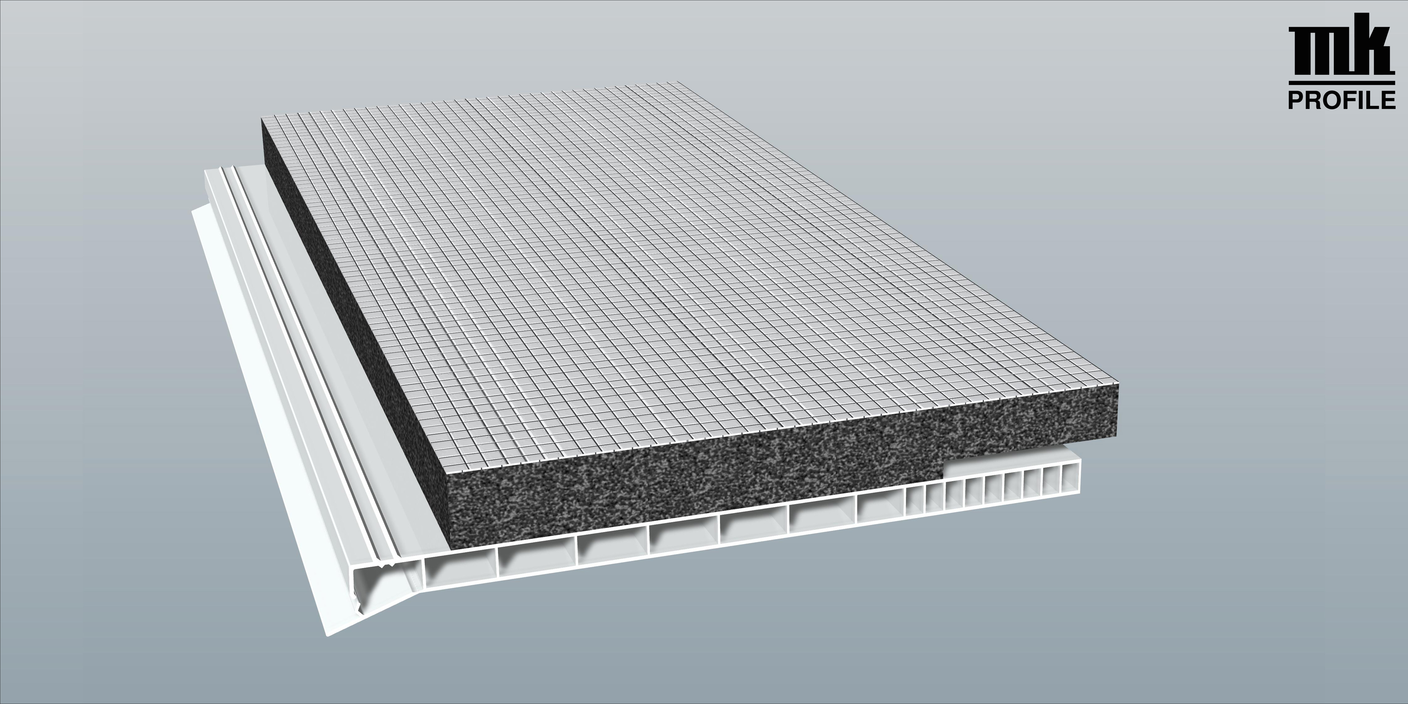 Menke Rollladenkastendeckel 195mm weiss mit Flexiso Länge 6M Art.Nr. D195FLEX