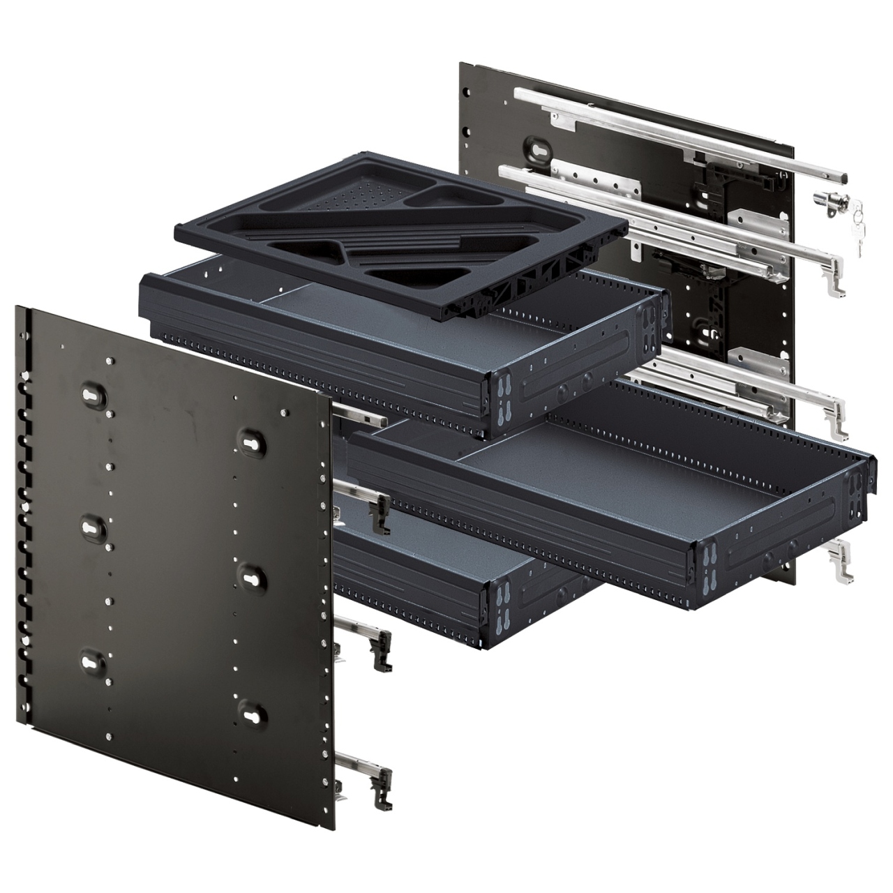 Hettich Schnellmontage Container-Set 404 x 530, schwarz 9078571