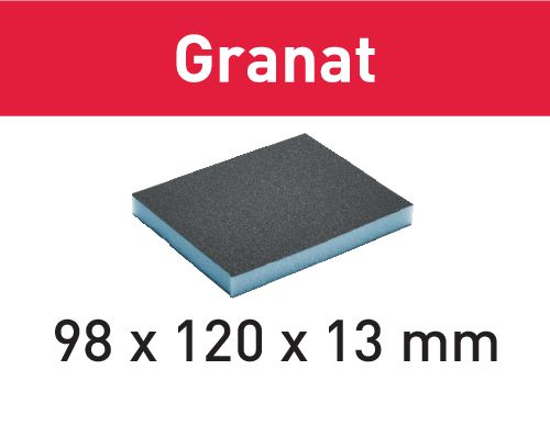 Schleifschwamm 98x120x13 60 GR/6 Granat