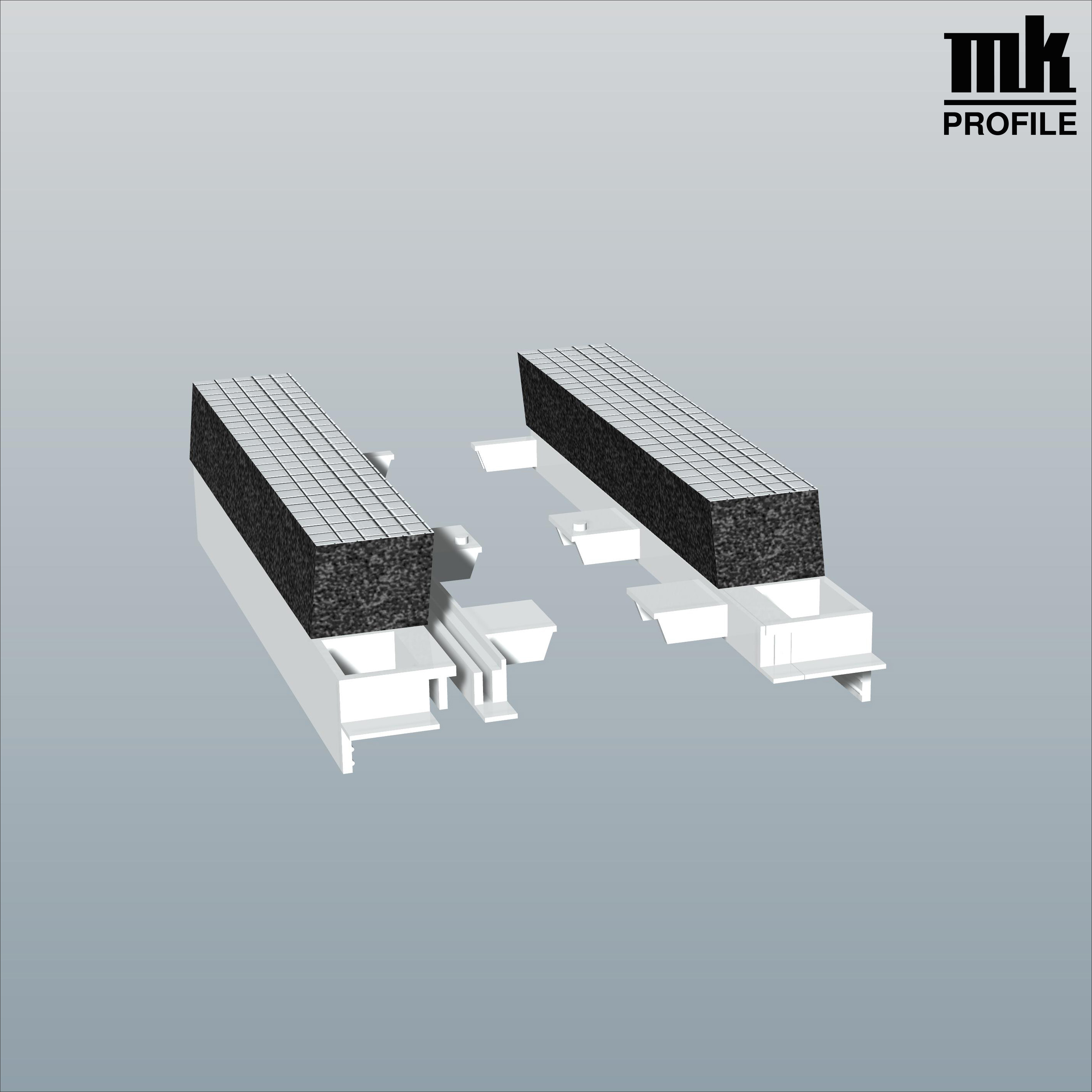 Menke Adapter kompl. pass. zu D160 Flex weiss mit 20mm hohen Alu-Flex Isolierung Art.Nr. A160 FLEX