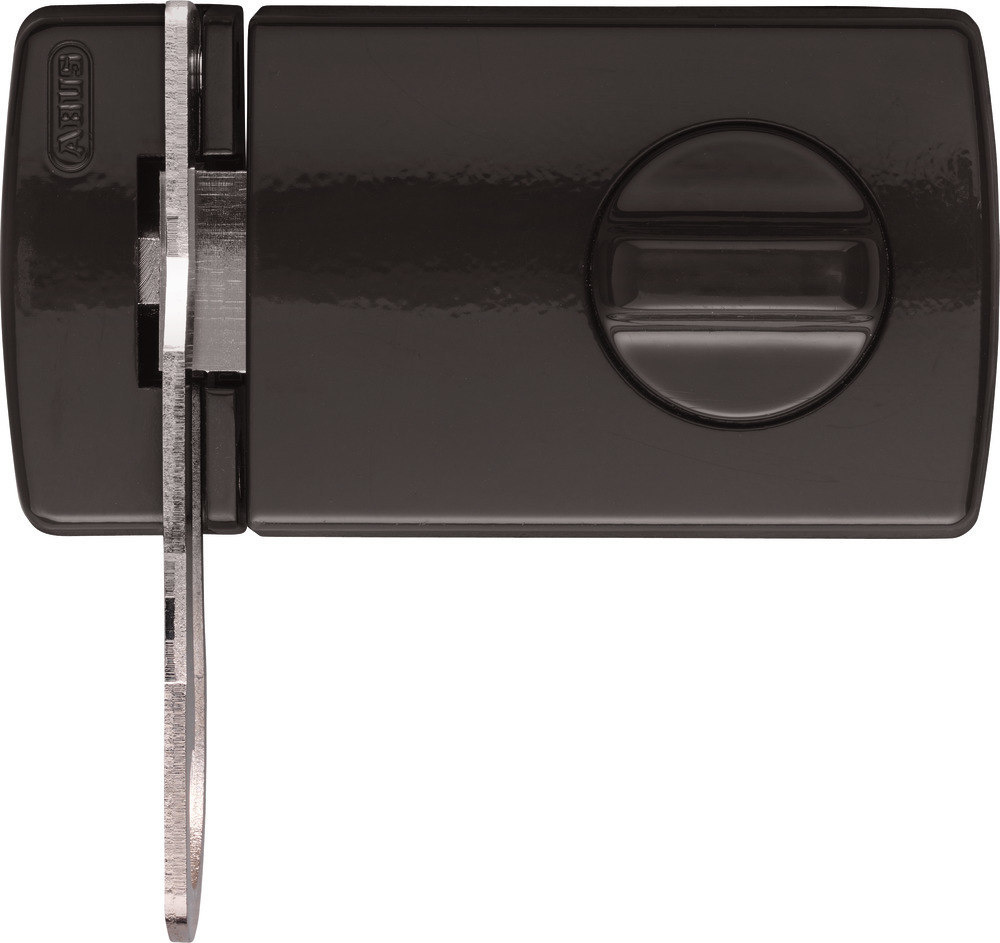 Abus Tür-Zusatzschloss 2130 B braun DIN R/L umstellbar mit Sperrbügel und Drehknopf SB 56034