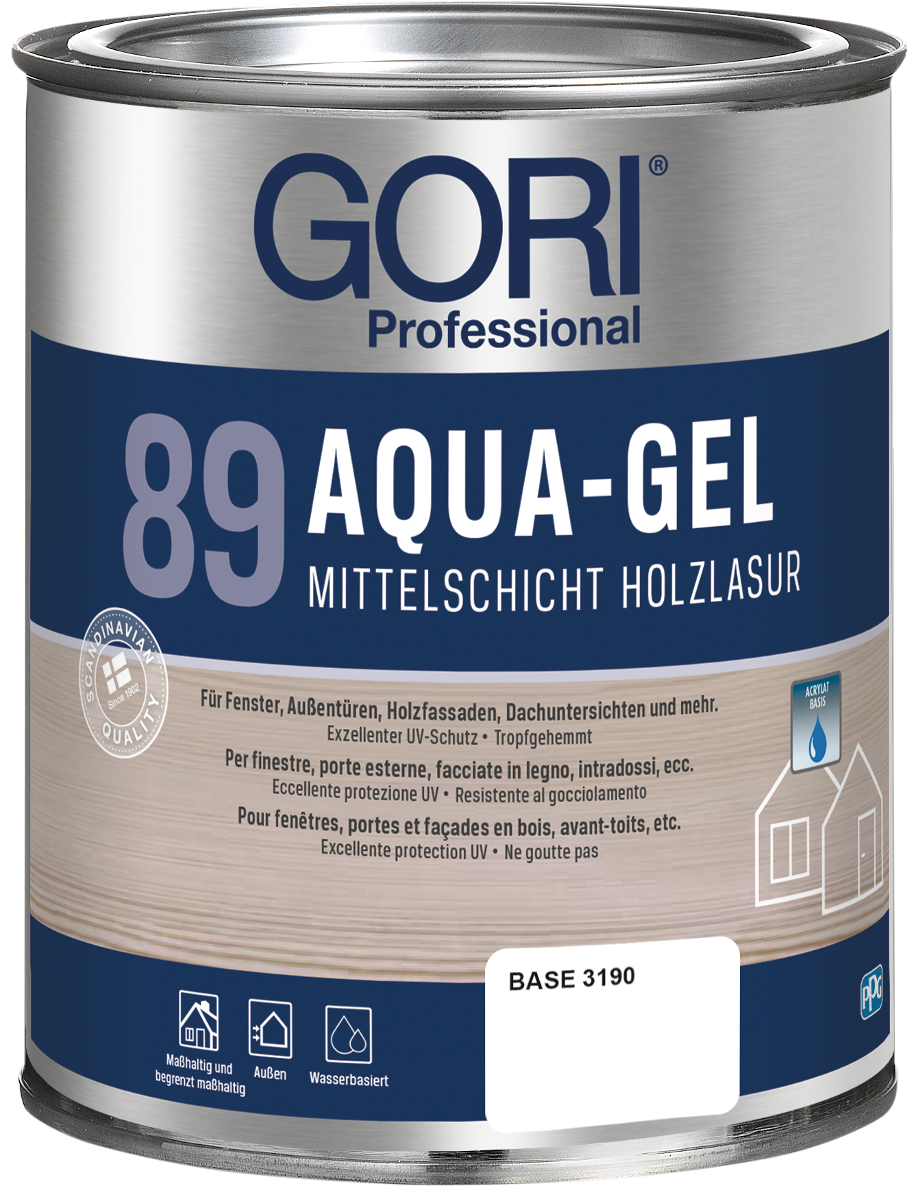 Gori 89 Aqua-Gel Holzlasur Base 3190 0,75L 445770
