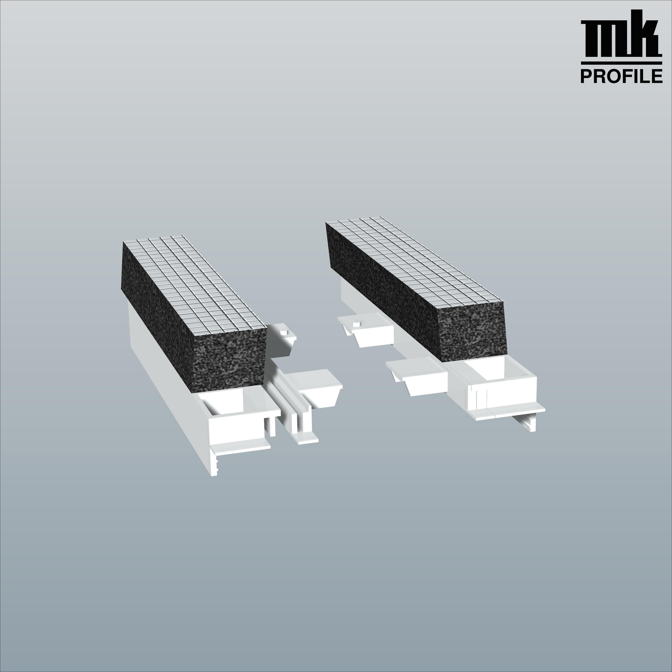 Menke Adapter kompl. pass. zu D140 Flex weiss mit 20mm hohen Alu-Flex Isolierung Art.Nr. A140 FLEX