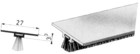 Elton Türdichtung DBS Bürste 1000mm Aluminium 8711286116034
