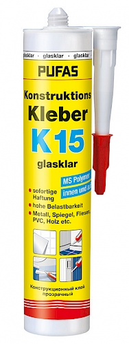 Artikelhauptbild Pufas Konstruktions-Kleber K15 Glasklar 300g