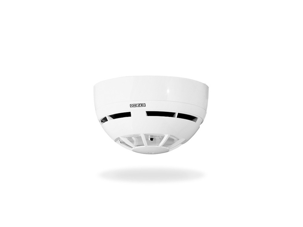 Geze Rauchmelder GC 152 komplett mit Sockel 24 V DC, 20 Ma, geprüft nach EN54-7, integr. Leitungsüberwachung, weiss 139850