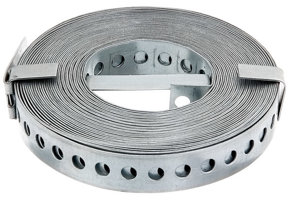 Gah Lochband, 20mm breit, Eisen verzinkt 920 10 Meter Rolle 334239