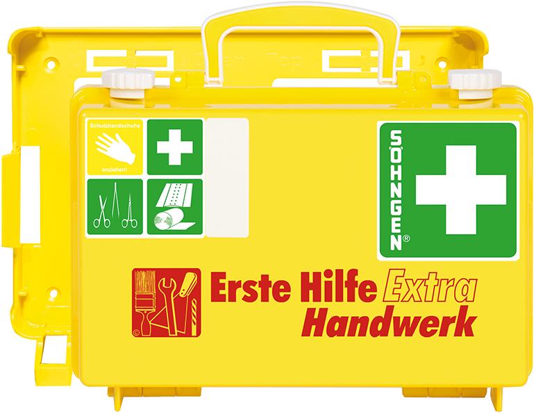 Erste-Hilfe-Koffer "Extra-Handwerk" DIN 13157 gelb 4250108800422