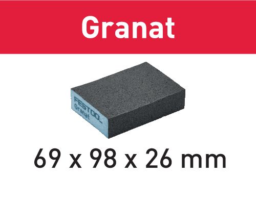 Schleifblock 69x98x26 36 GR/6 Granat