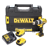 Dewalt 18 Volt Akku-Kombopack DCK207P2T-QW inkl. Akku-Schlagbohrschrauber DCD796, Akku-Kombihammer DCH273, 2 Akkus 5AH, Schnellladegerät + T-STAK VI