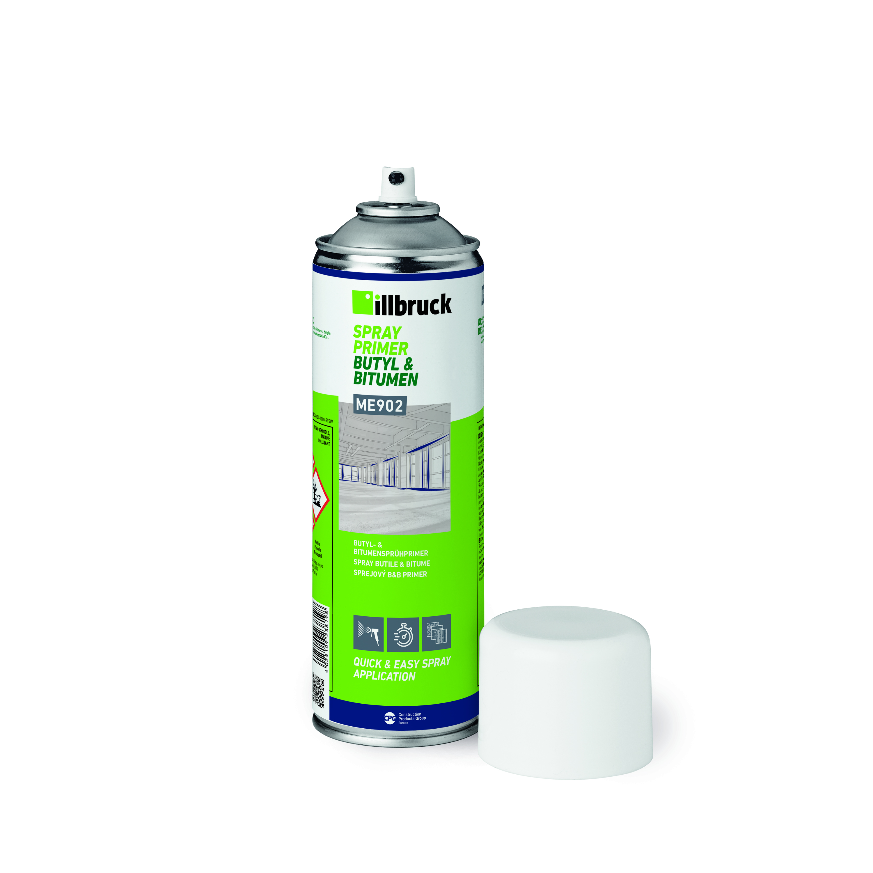 Illbruck ME902 Butyl- und Bitumen Sprüh-Primer 500ml transparent ME902504108