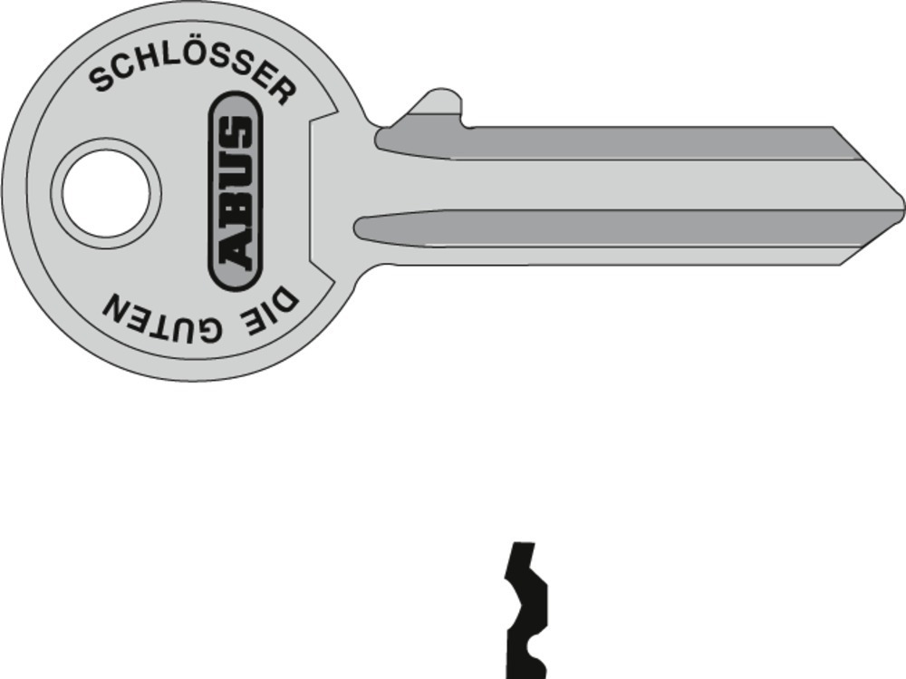 Abus Zylinderschlüssel Rohling farbig fertig geschnitten C 83R