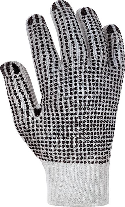 Strickhandschuh Polyester Weiss En388 Beidseitig Genoppt