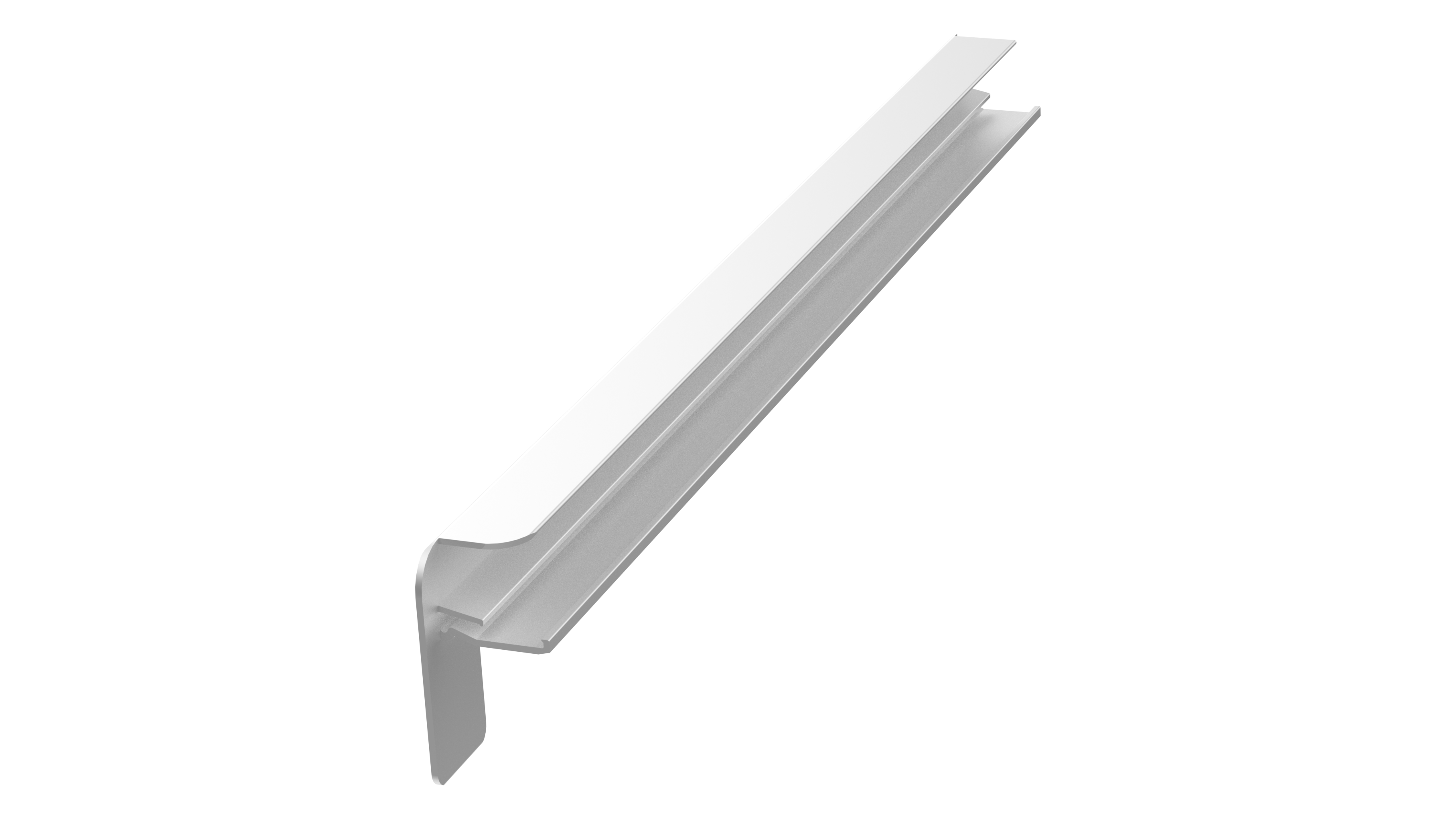 Bug Alu-Fensterbank-Abschluss Plus A700 360 mm Links 22 mm Putzkante Weiss 9016