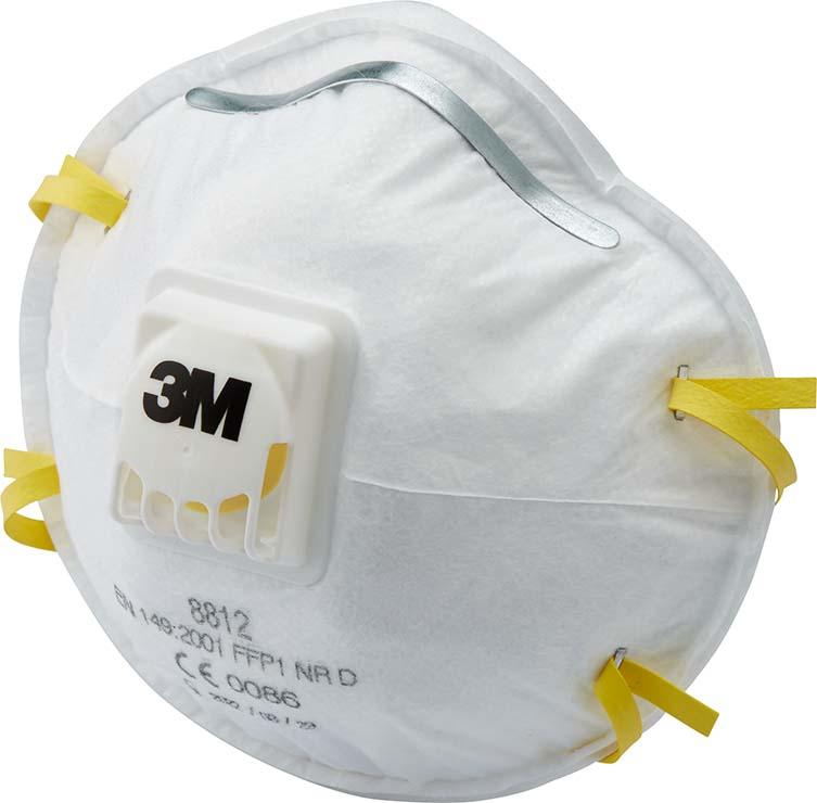 Feinstaubmaske 8812 FFP1 mit Ausatem-Ventil 3942 0021  4046719303113