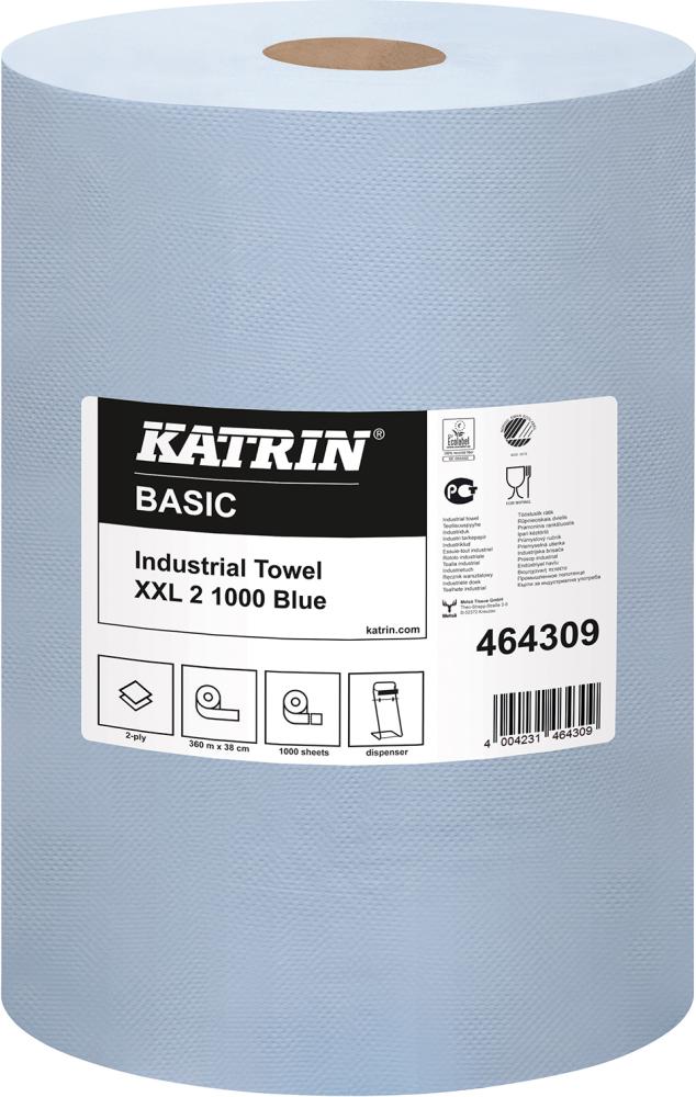 Putzpapier K-Rolle blau 2-lagig 38x36cm 1000 blau 4004231464309