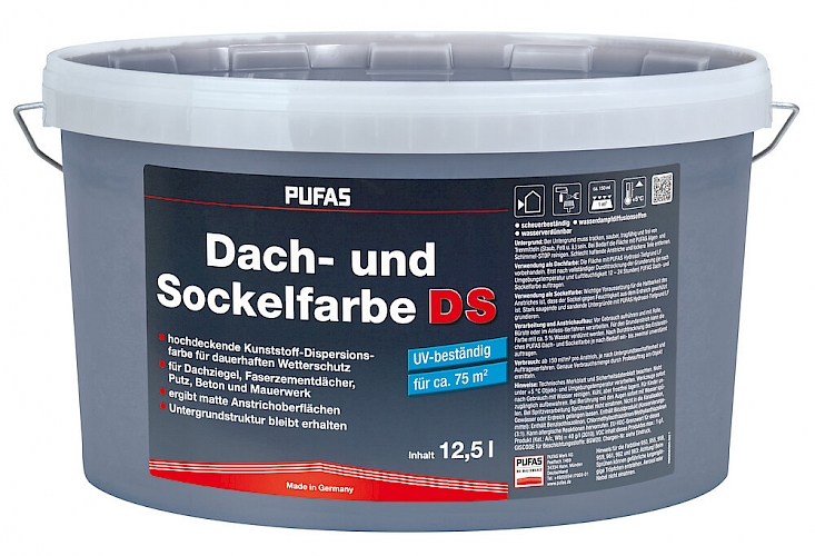 Pufas Dach- u. Sockelfarbe 12,5L Anthrazit 963