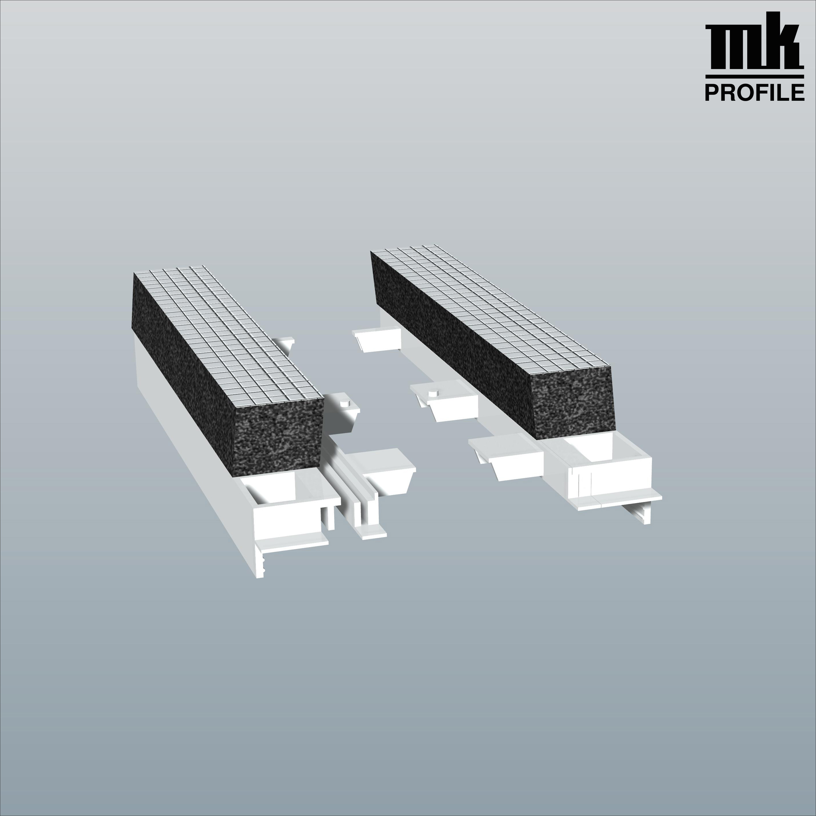 Menke Adapter kompl. pass. zu D180 Flex weiss mit 20mm hohen Alu-Flex Isolierung Art.Nr. A180 FLEX