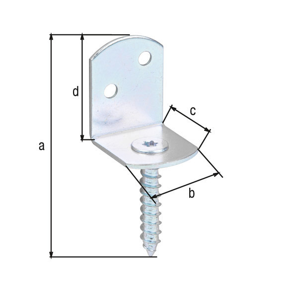 Gah Flechtzaunhalter L-Form verzinkt 357/K2 83x30x38mm 213442