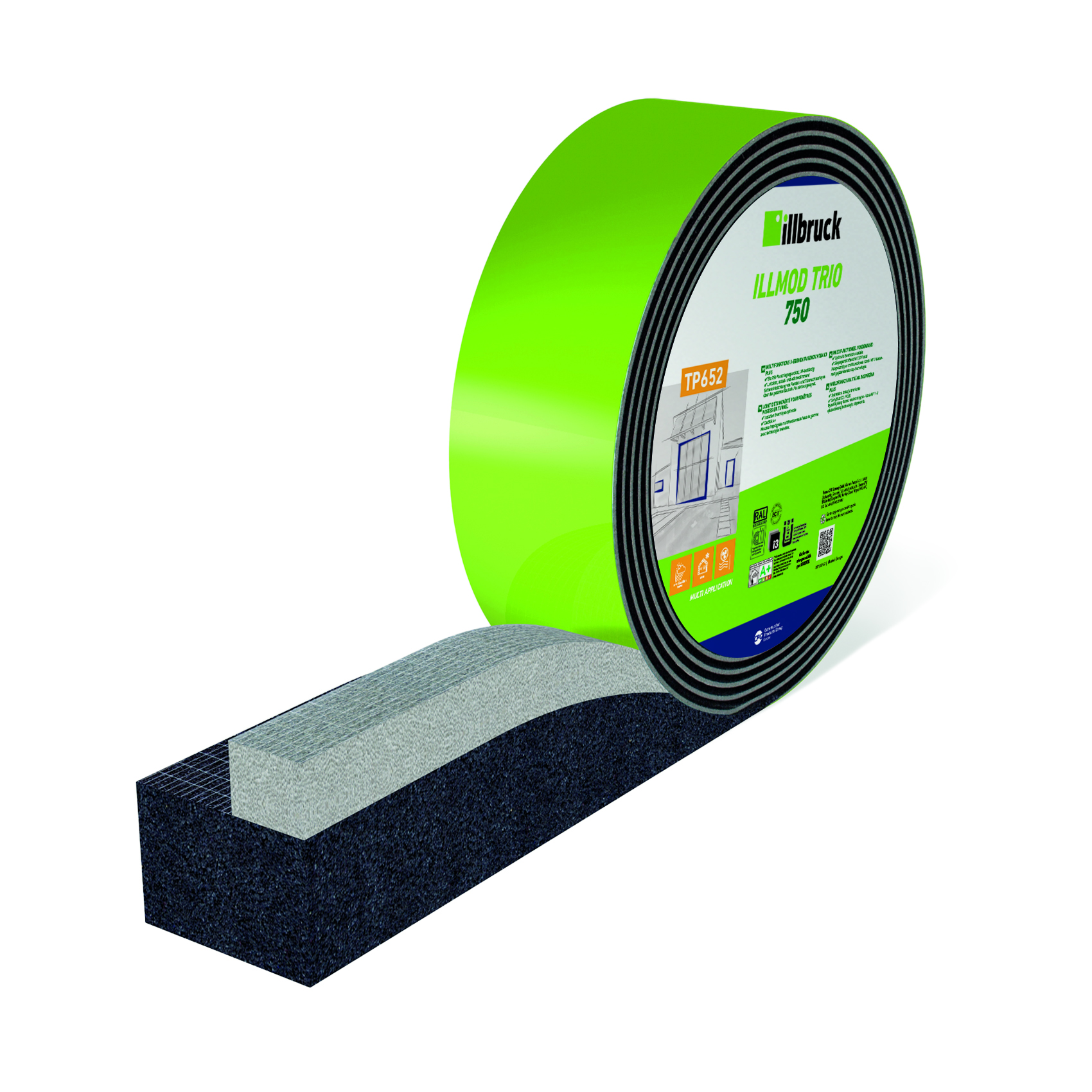 Illbruck TP652 Multifunktions-Dichtband IllMOD TRIO 750 anthrazit  L