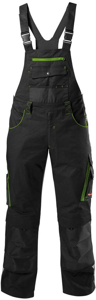 Fortis H-Latzhose 24 Black/Lime Green