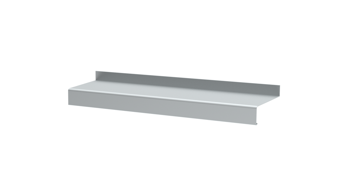 Bug Alu-Aussen-Fensterbank Plus 110 mm Weiss Ral 9016 Lagerlänge 6000 mm