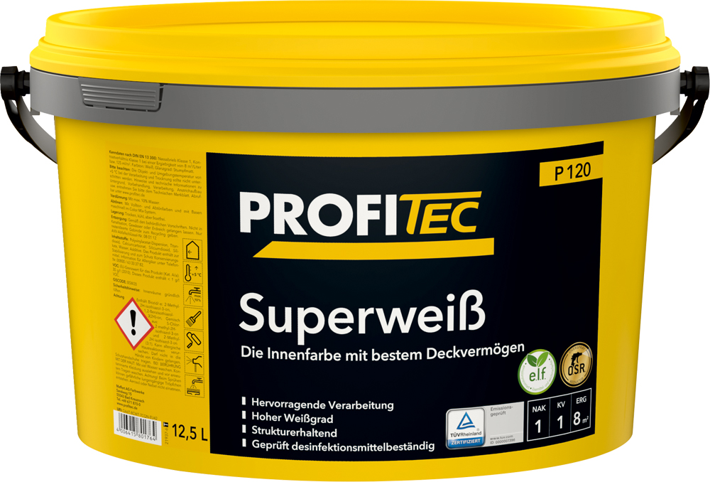 Produktbeschreibung Profitec Superweiß P120 12,5L