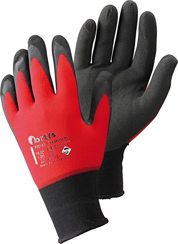 Strickhandschuh Fitter Premium En388 Rot-Schwarz