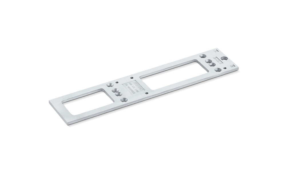 Geze Montageplatte für Türschliesser TS 5000/4000 silber mit Bohrbild nach DIN EN 1154 049185