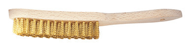 Storch Drahtbürste Messing 5-reihig Holzkörper 432305