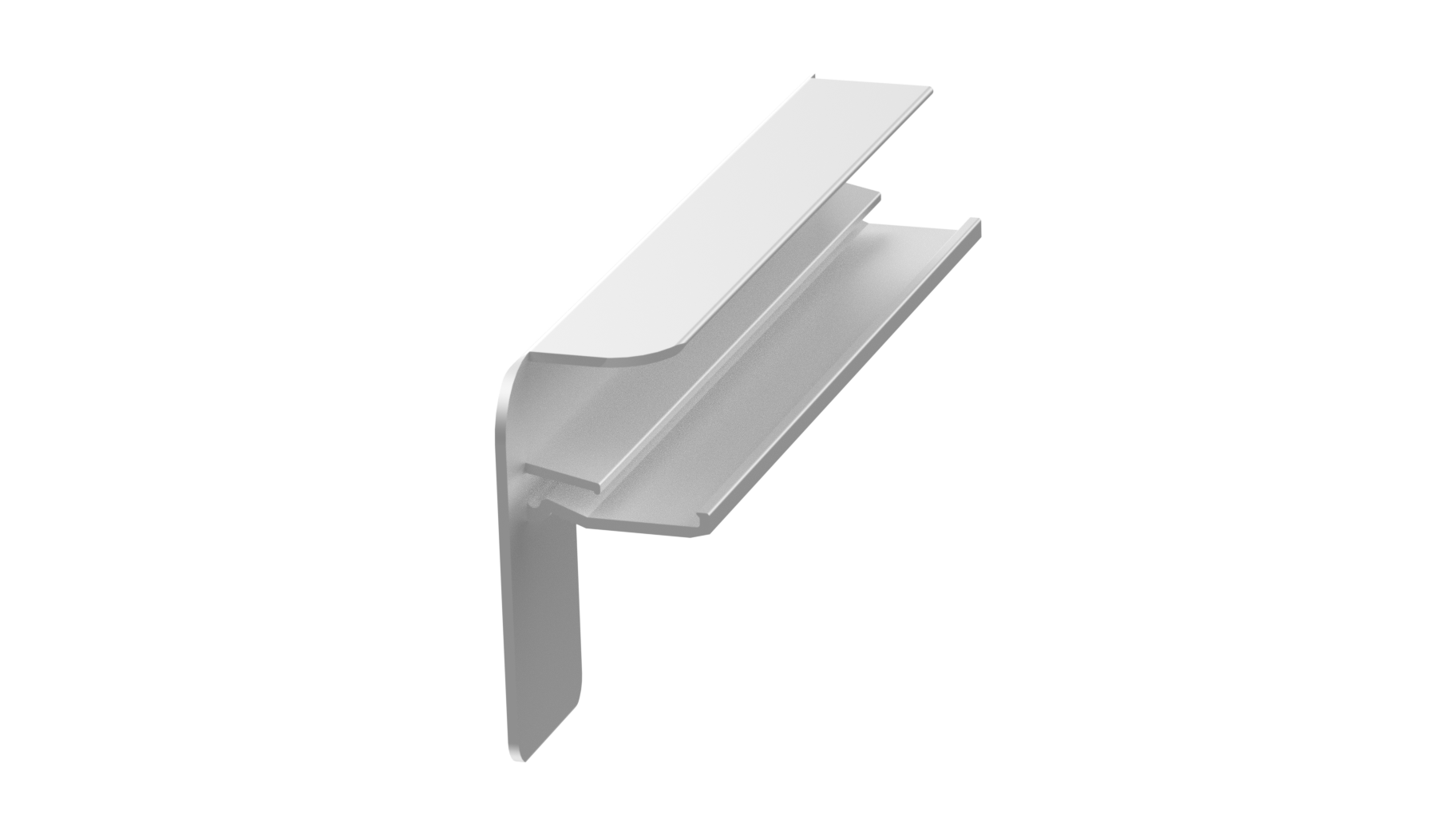 Bug Alu-Fensterbank-Abschluss Plus A700 130 mm Links 22 mm Putzkante Weiss 9016