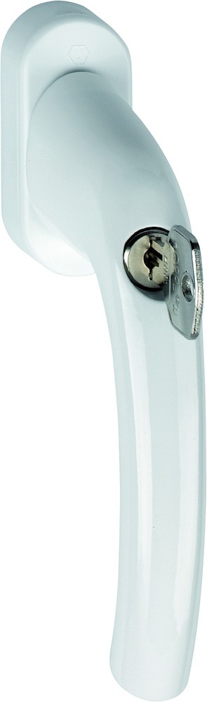 Hoppe Fenstergriff 0710Sew/U26(100Nm-Si) Tokyo abschliessbar 35mm-Stift F99 Weiss ,Ks, 1917494