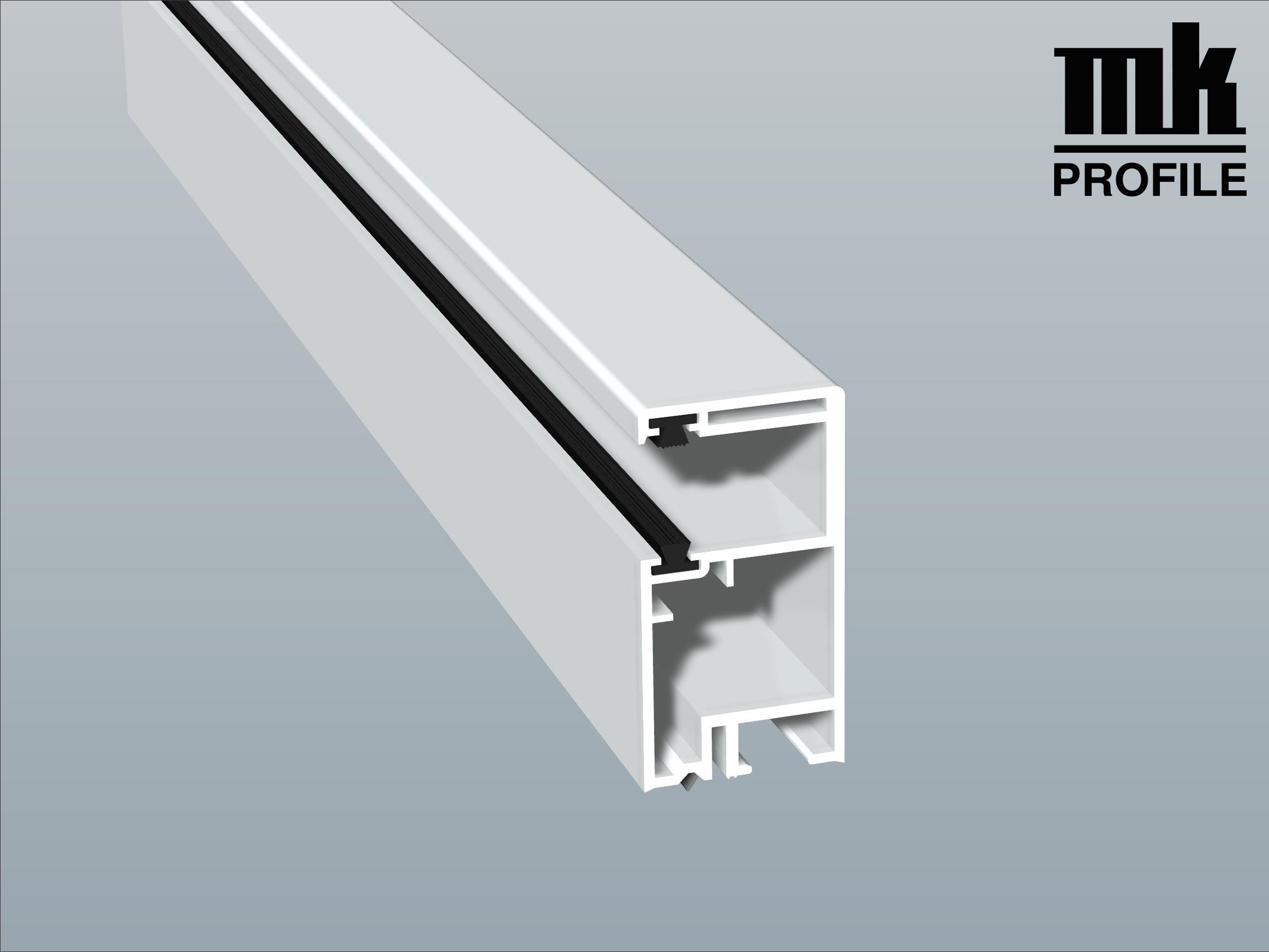 Menke Rollladenführung 57X30mm weiss mit grauer Bürste Art.Nr. 933/B2 600136
