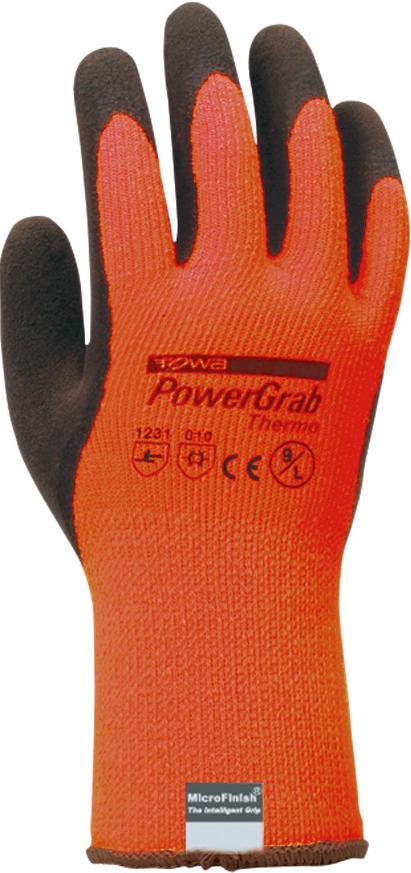 Strickhandschuh Towa Power Grab Thermo En388 En511 Signalorange-Schwarz