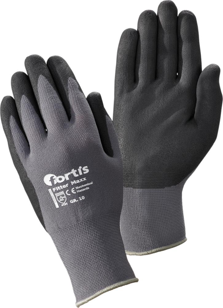 Strickhandschuh Fitter Maxx En388 Grau/Schwarz Nylon-/Polyestergewebe