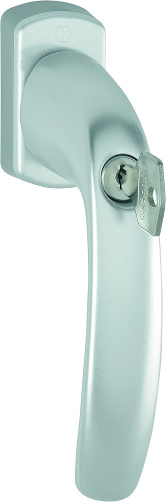 Hoppe 0810S/U10 100Nm Fenstergriff KS abschliessbar D/K F1 Natur N10 M5X55 7/043 Druckzylinder H001 90 Grad New York 3551369